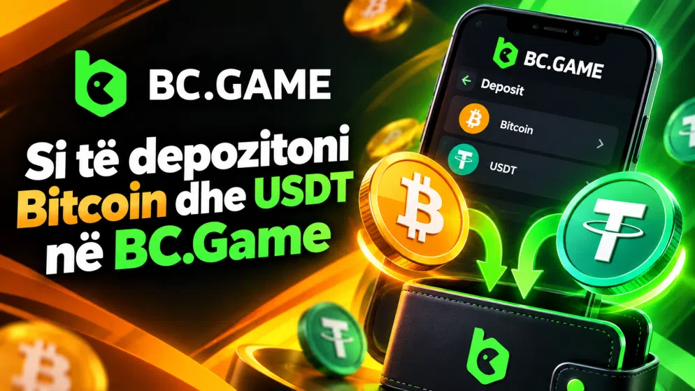 Si të depozitoni Bitcoin dhe USDT në BC.Game
